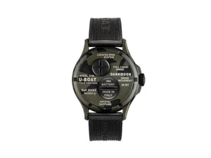 U-Boat Capsoil Darkmoon Camouflage Curve Quartz Watch, PVD, 44 mm, Black, 9553