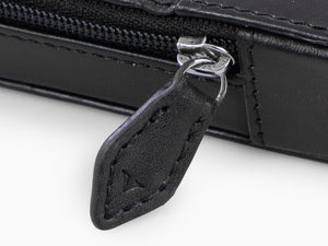 Visconti Accesorios 1 Pen Case, Leather, Rigid, Zip, Black, KL40-01