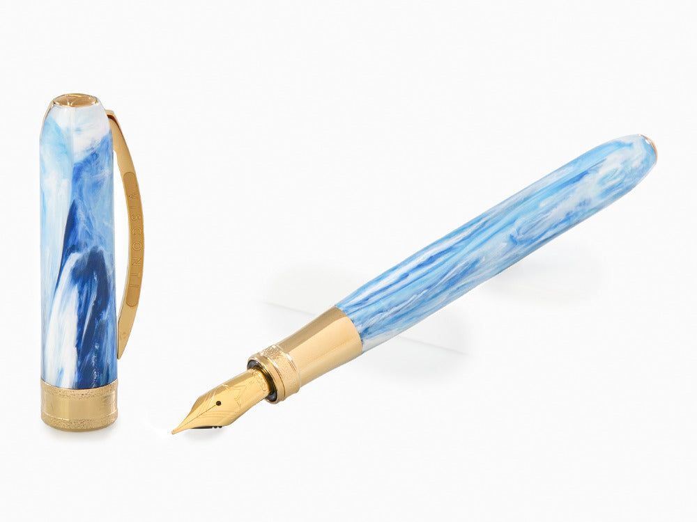 Visconti Comedia Paradiso Fountain Pen, Acrylic Resin, Blue, KP10-51-FP