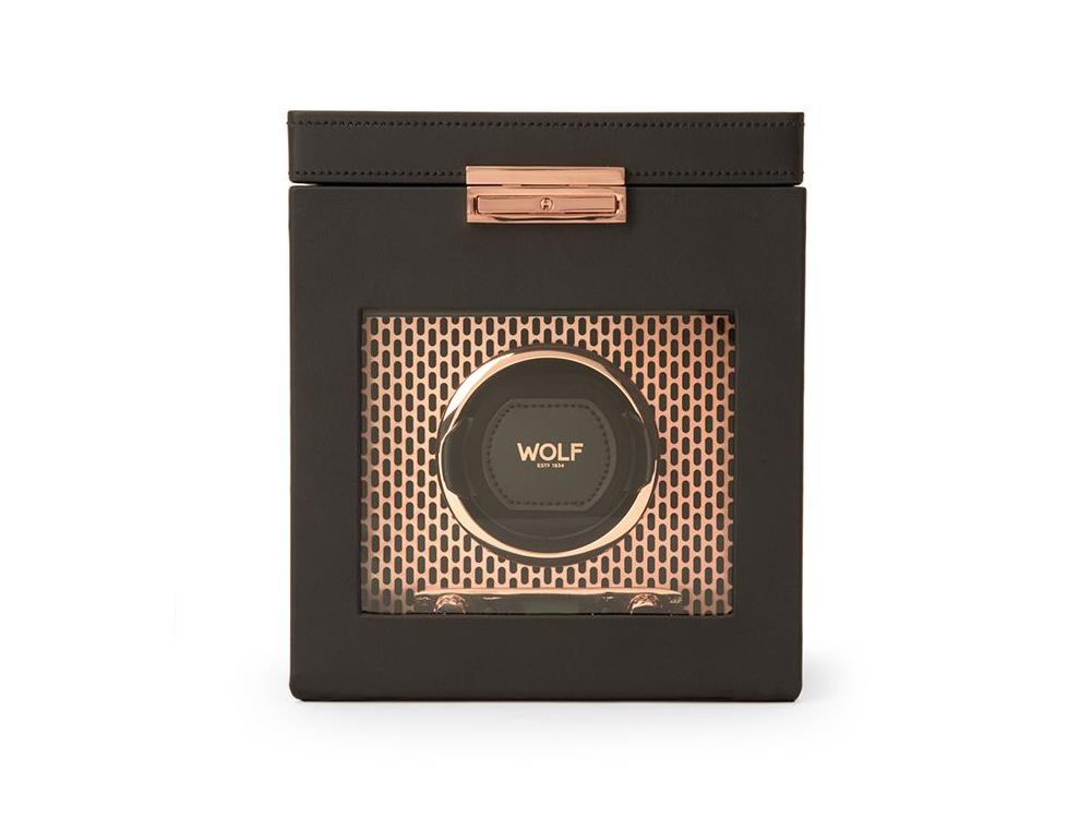 WOLF Axis Watch winder, 1 Watch, Black, Vegan Leather, 469216