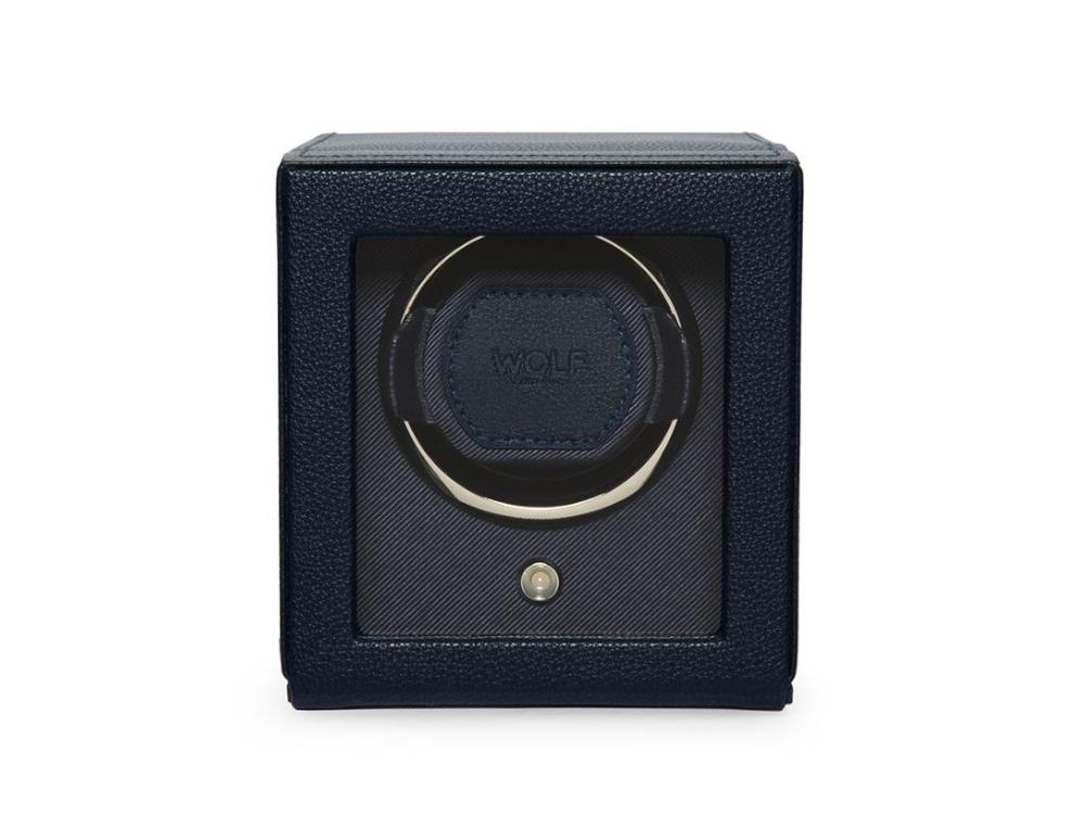 WOLF Cub Watch winder, 1 Watch, Blue, Vegan Leather, 461117