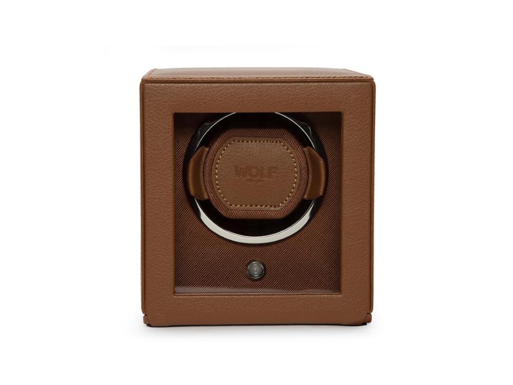 WOLF Cub Watch winder, 1 Watch, Brown, Vegan Leather, 461127