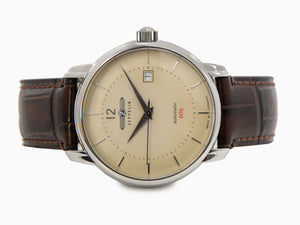 Zeppelin LZ 120 Bodensee Automatic Watch, Beige, 40cm, Leather strap, 8160-5