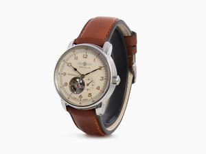 Zeppelin Méditerranée Automatic Watch with Open Heart, Beige, 40 mm, 9666-5