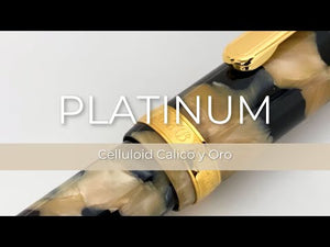 Platinum Celluloid Fountain Pen  Calicó Gold Trims - PTB-30000S-67