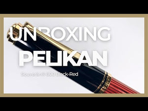 Pelikan Souverän 800 Black-Red Fountain Pen, Resin, 816625