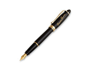 Aurora Ipsilon Pavese Fountain Pen, Resin, Black, Gold Trim, B11-NP