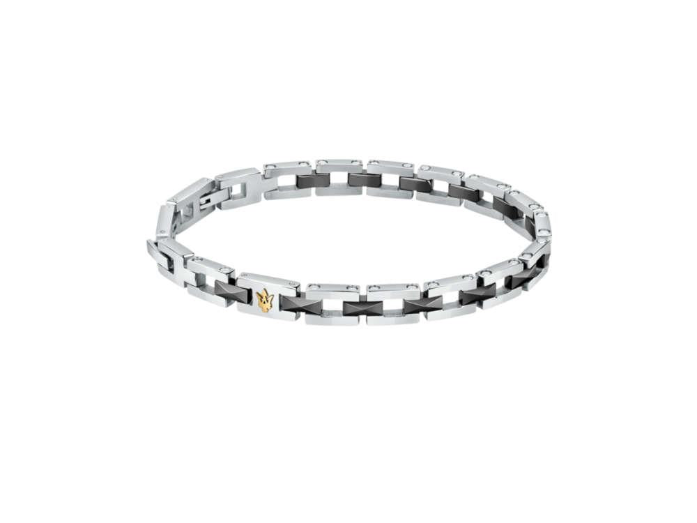 Maserati Gioielli Bracelet, Stainless steel, Silver, PVD, JM422ATZ16