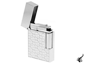 S.T. Dupont Ligne 2 Small Lighter, Brass, Platinum trim, Silver, C18603