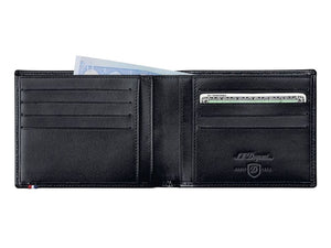 S.T. Dupont Line D Wallet, Black, Leather, 8 Cards, 180003