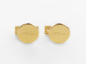 S.T. Dupont D Cufflinks, Metal, Gold, 005835