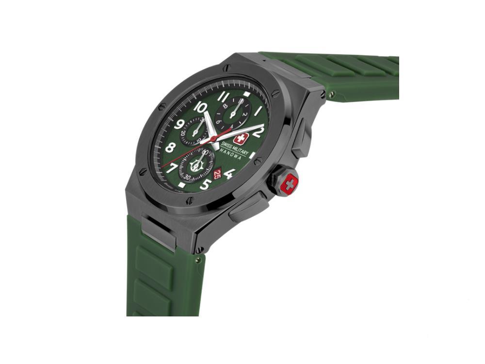 Swiss Military Hanowa Land Sonoran Chrono Watch Green Rubber