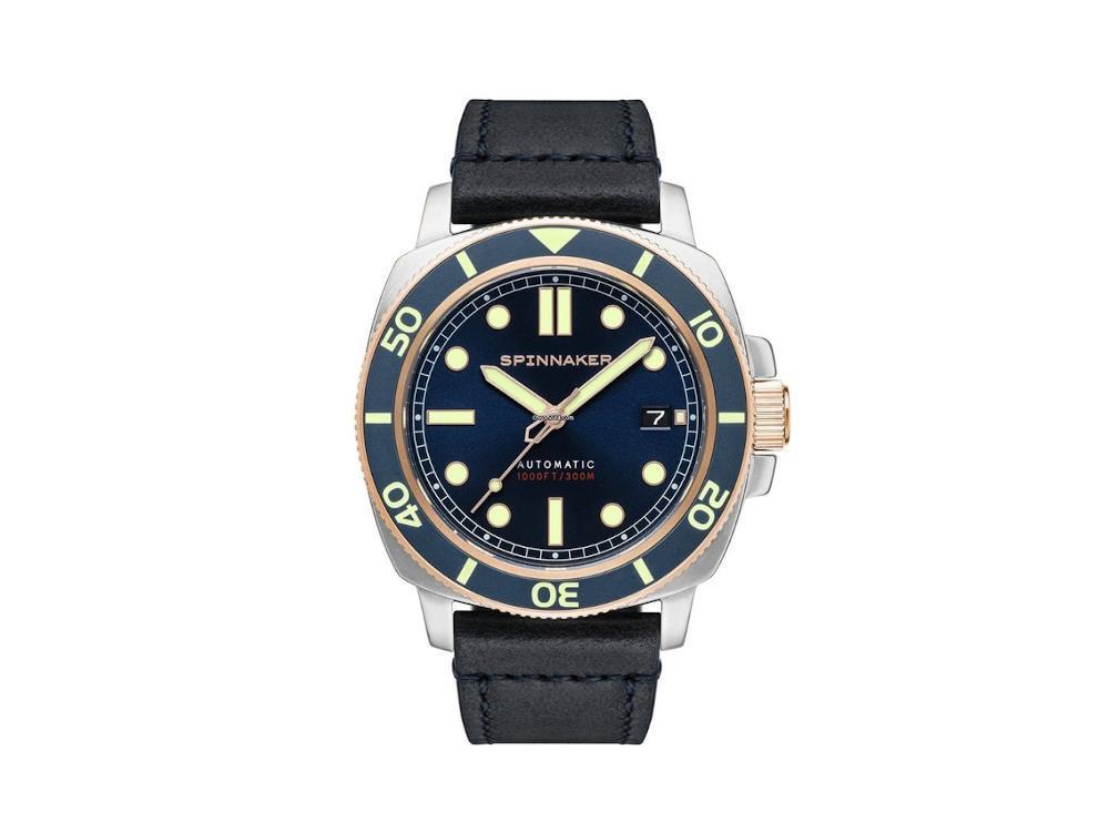 Spinnaker Hull Diver Automatic Watch, Blue, 42 mm, 30 atm, SP-5088-02 -  Iguana Sell