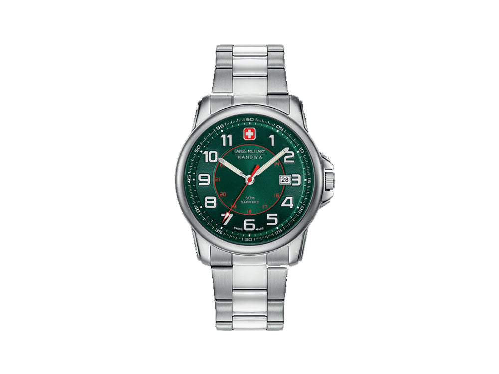 Swiss Military Hanowa Watch, UK Sell 6-5330 Swiss - Quartz Iguana Grenadier Green, Land