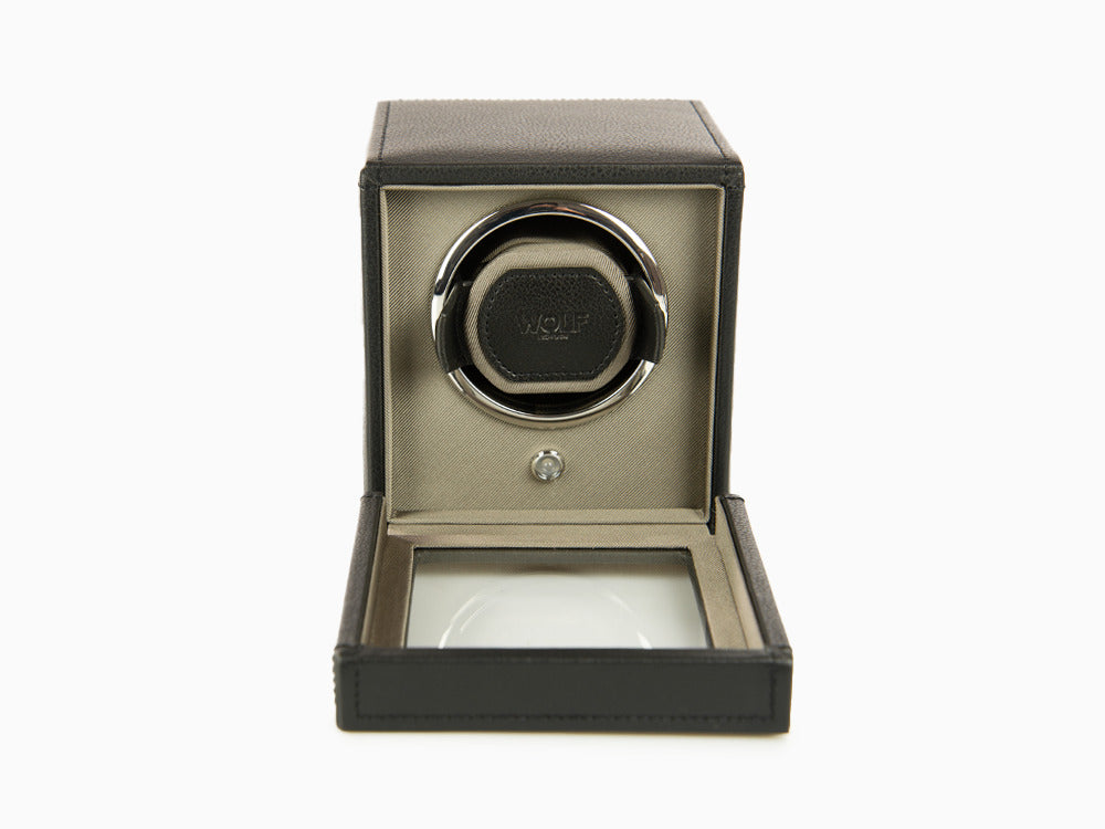 WOLF Cub Watch winder, 1 Watch, Black, Vegan Leather, 461103