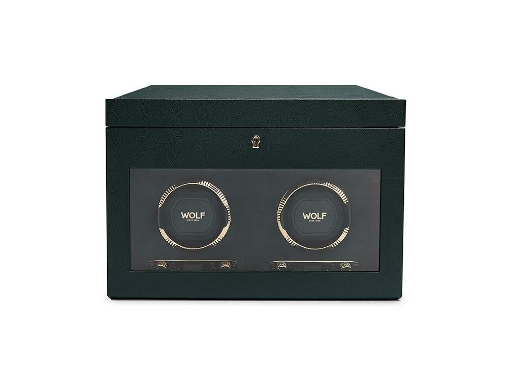 WOLF British Racing Watch winder 2 Watches, Green, 792241