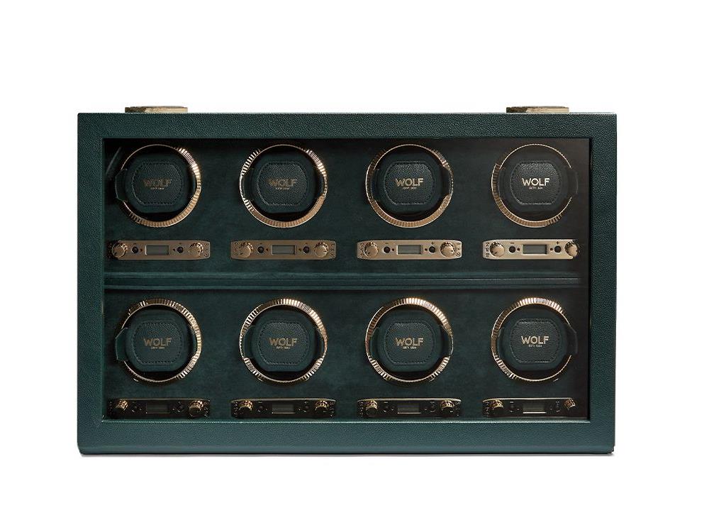 WOLF British Racing Watch winder, 8 Watches, Green, 792541