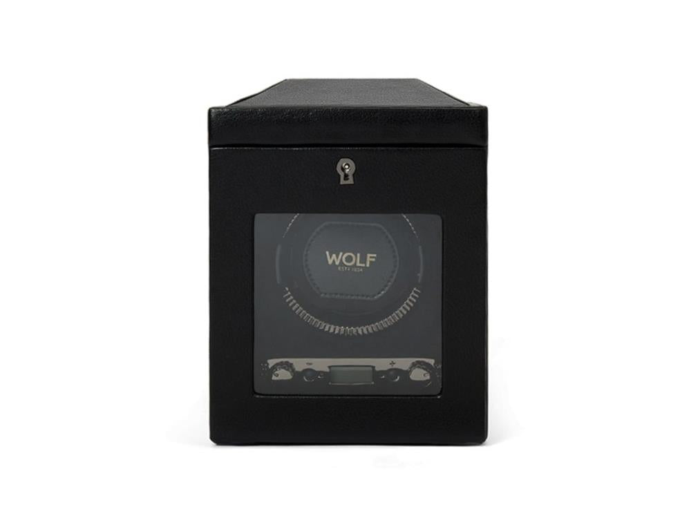 WOLF British Racing Watch winder, Black, Vegan Leather, 793102